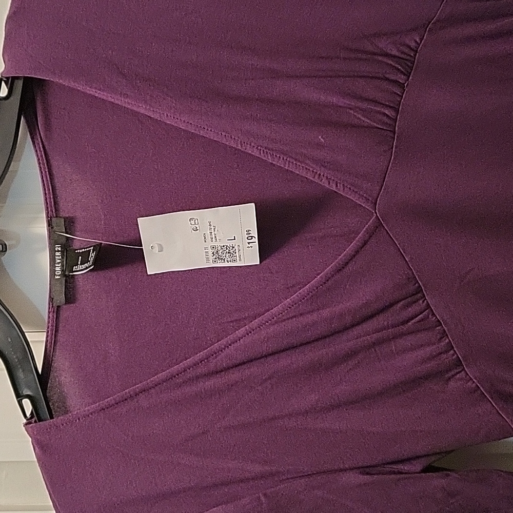 Ruched V beck minidress Large NWT - Picture 3 of 7